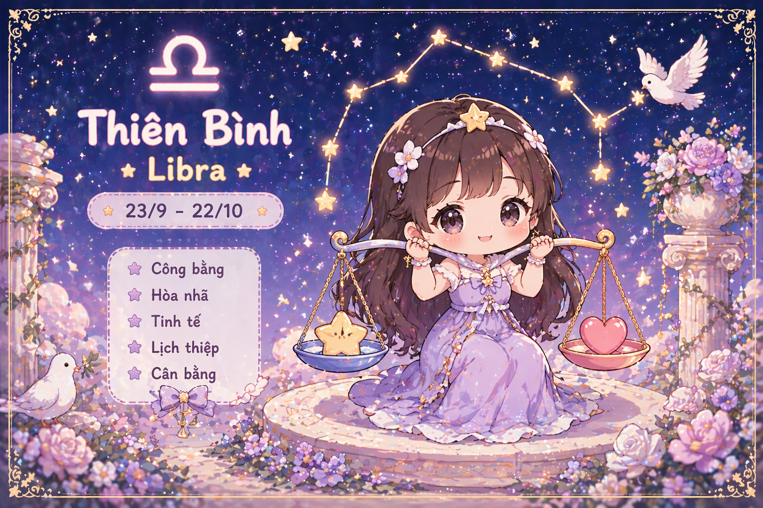 Vận trình trong ngày của cung Thiên Bình nhìn chung khá ổn định