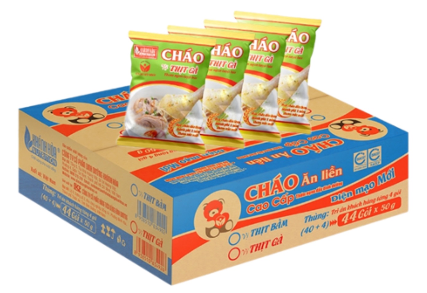 Cháo đóng gói là sản phẩm tiện lợi và dễ sử dụng