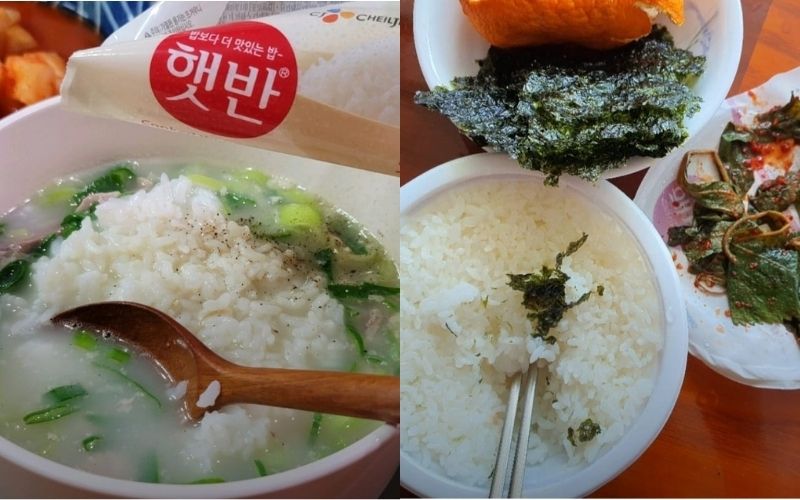 Kết hợp rau xanh giúp cân bằng dinh dưỡng khi ăn cơm hộp ăn liền