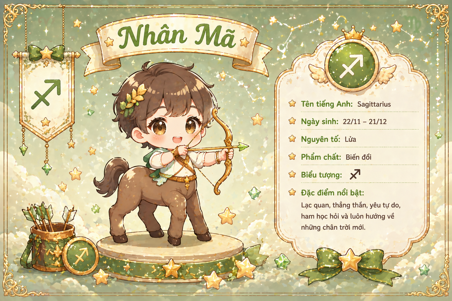 Chủ Nhật này cung Nhân Mã được vận may tài lộc hỗ trợ nên bạn có cơ hội gia tăng thu nhập, đặc biệt từ các công việc phụ