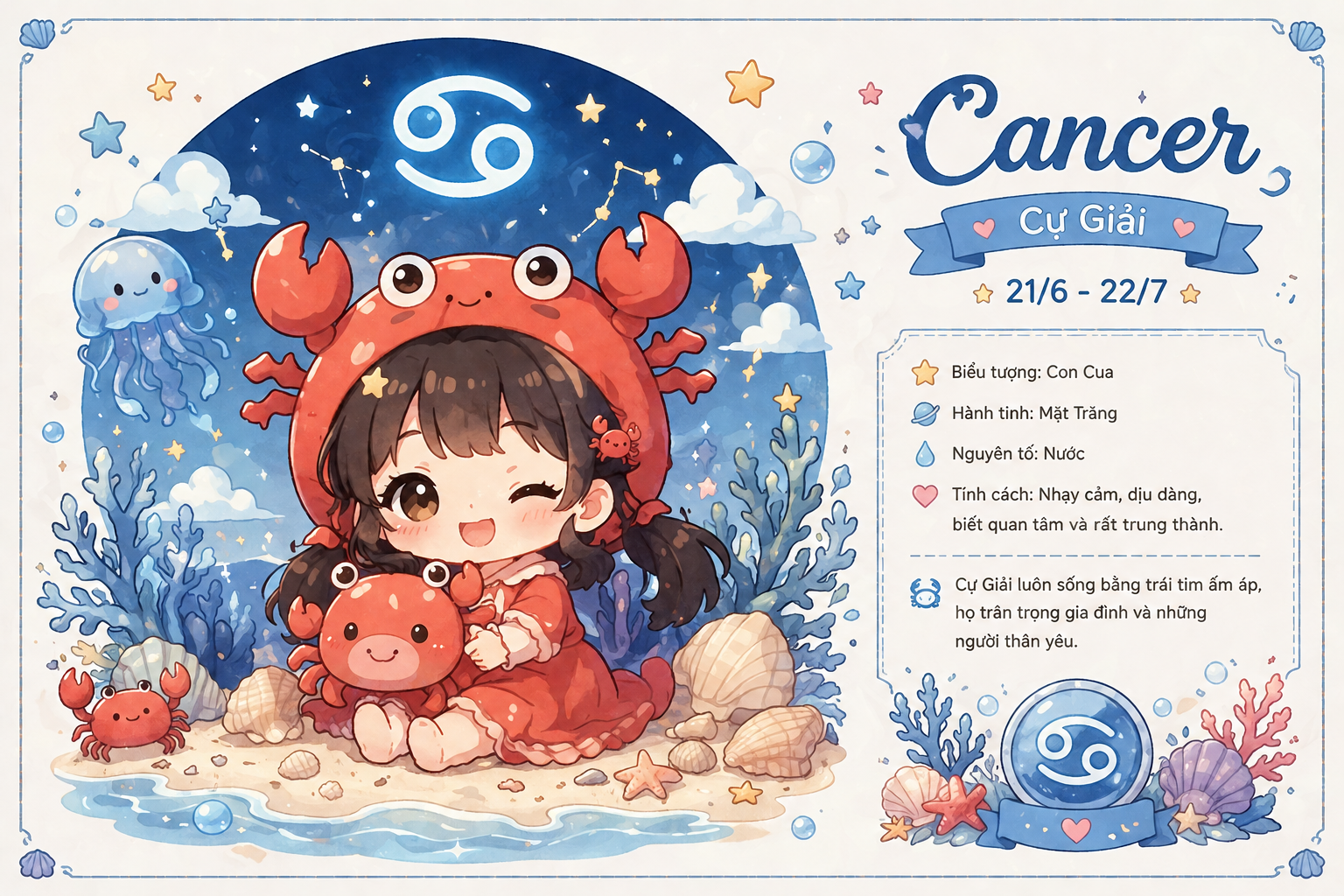 Tử vi hôm nay dự báo rằng Cự Giải dễ rơi vào trạng thái lo lắng và bức bối do những vấn đề tồn đọng trong công việc