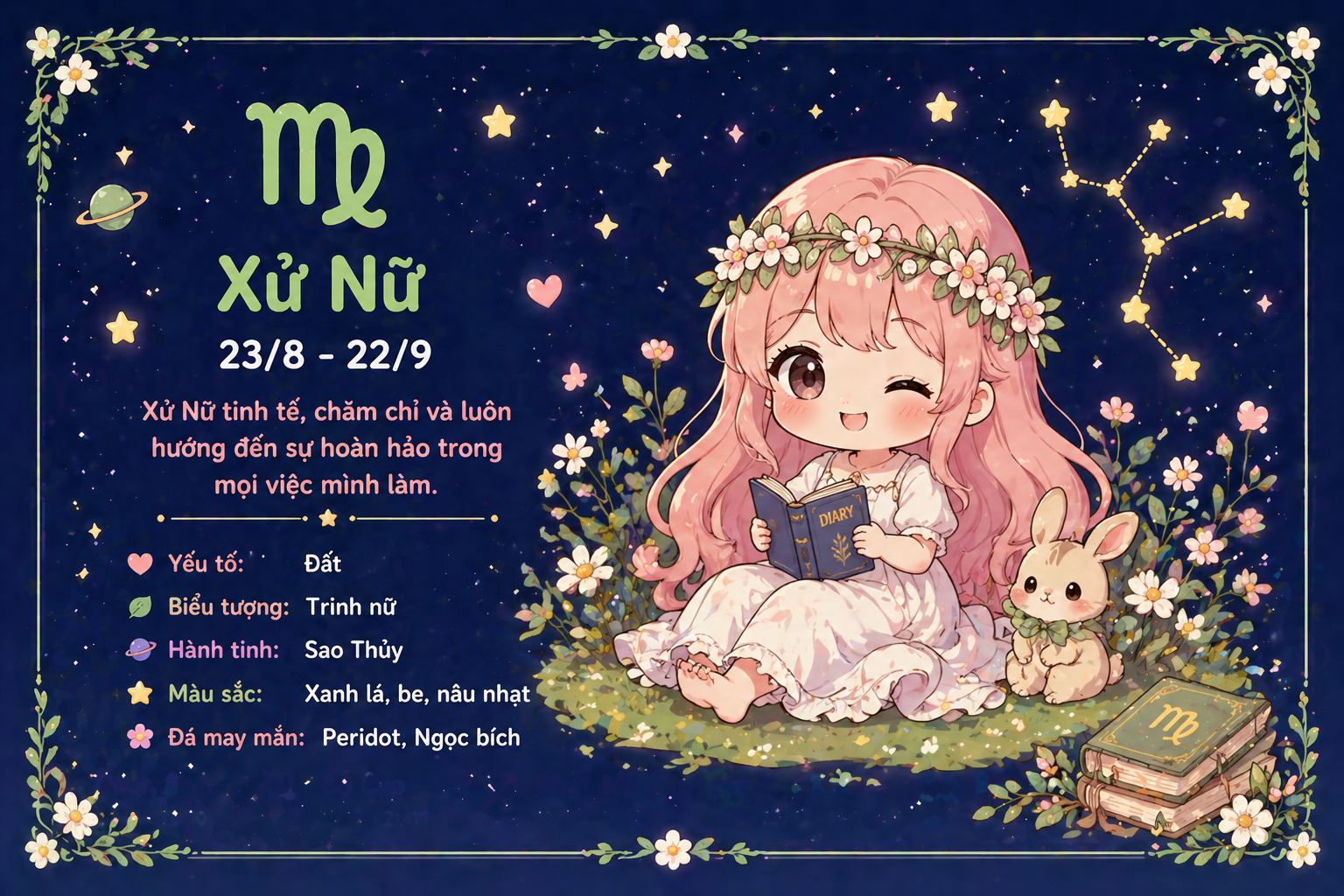 Hôm nay là một ngày nghỉ lễ yên bình với người thuộc cung Xử Nữ