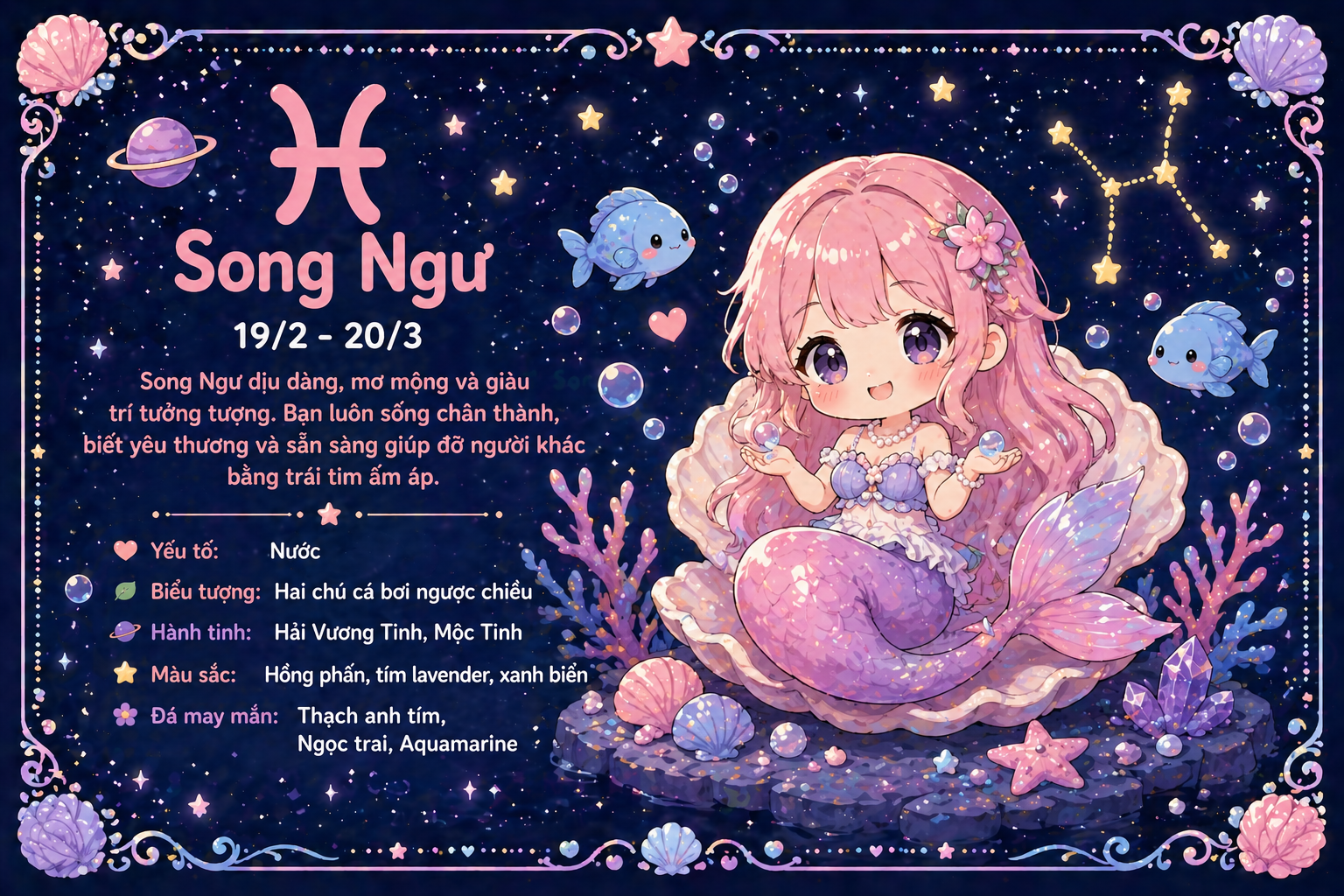 Tử vi hôm nay dự báo rằng cung Song Ngư sẽ đón nhận được nhiều tin vui liên quan tới tài chính