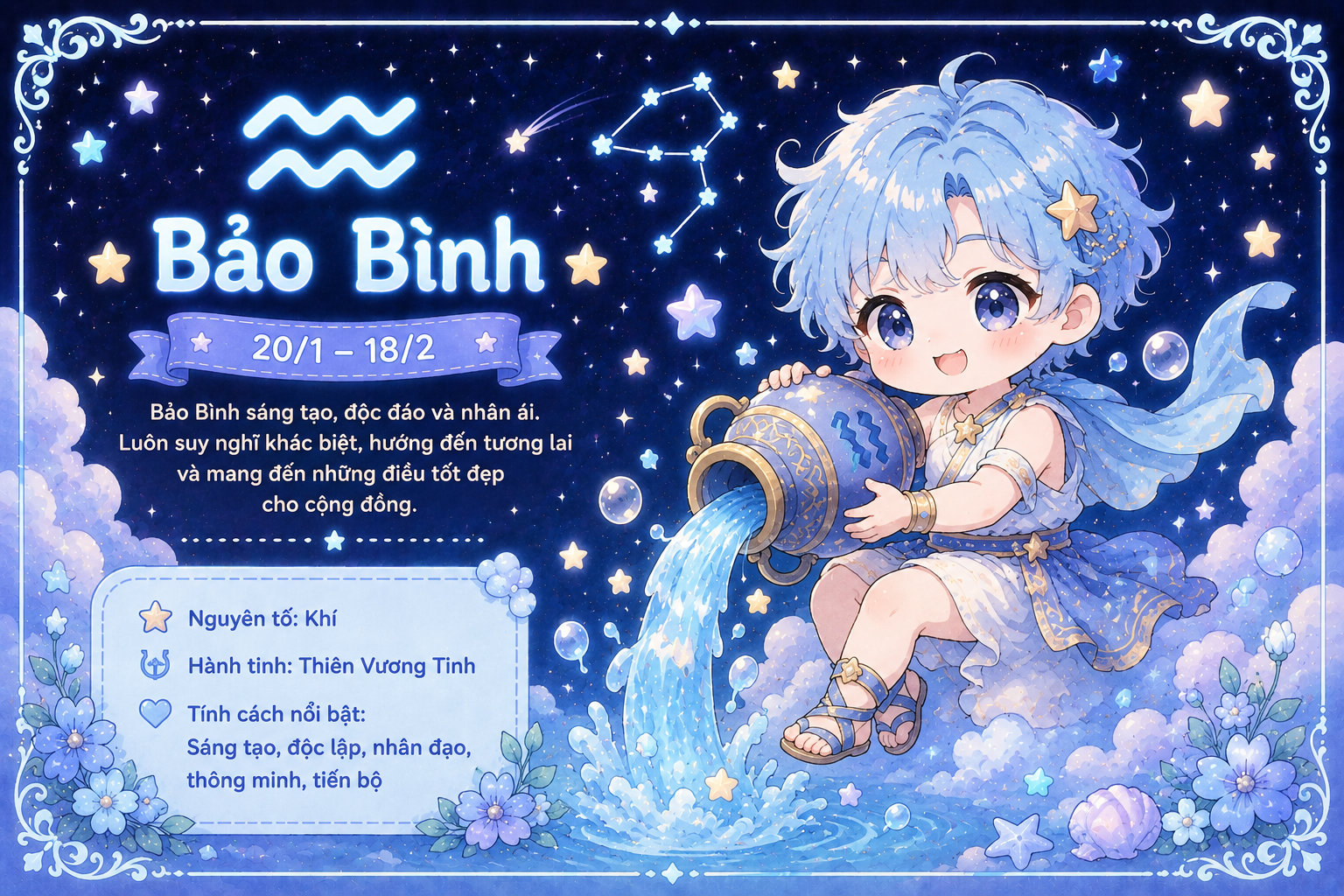 Hôm nay là một ngày vô cùng may mắn và thuận lợi với người thuộc cung Bảo Bình