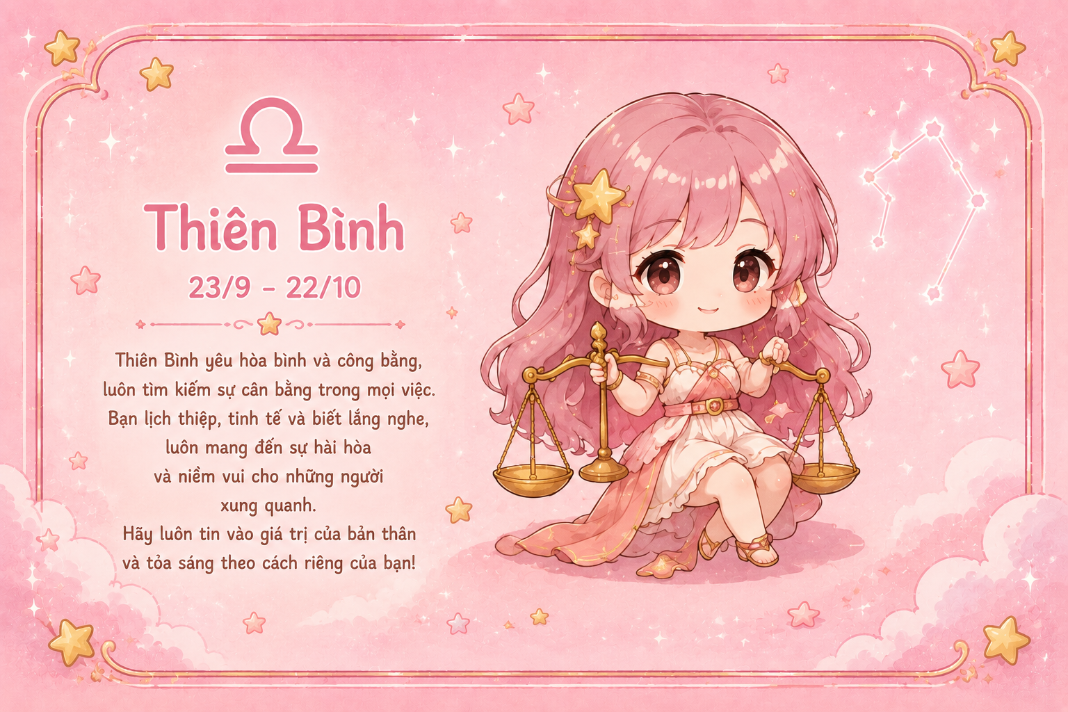 Cung Thiên Bình được khuyên nên tự biết lượng sức mình trước khi tiến hành việc quan trọng trong ngày