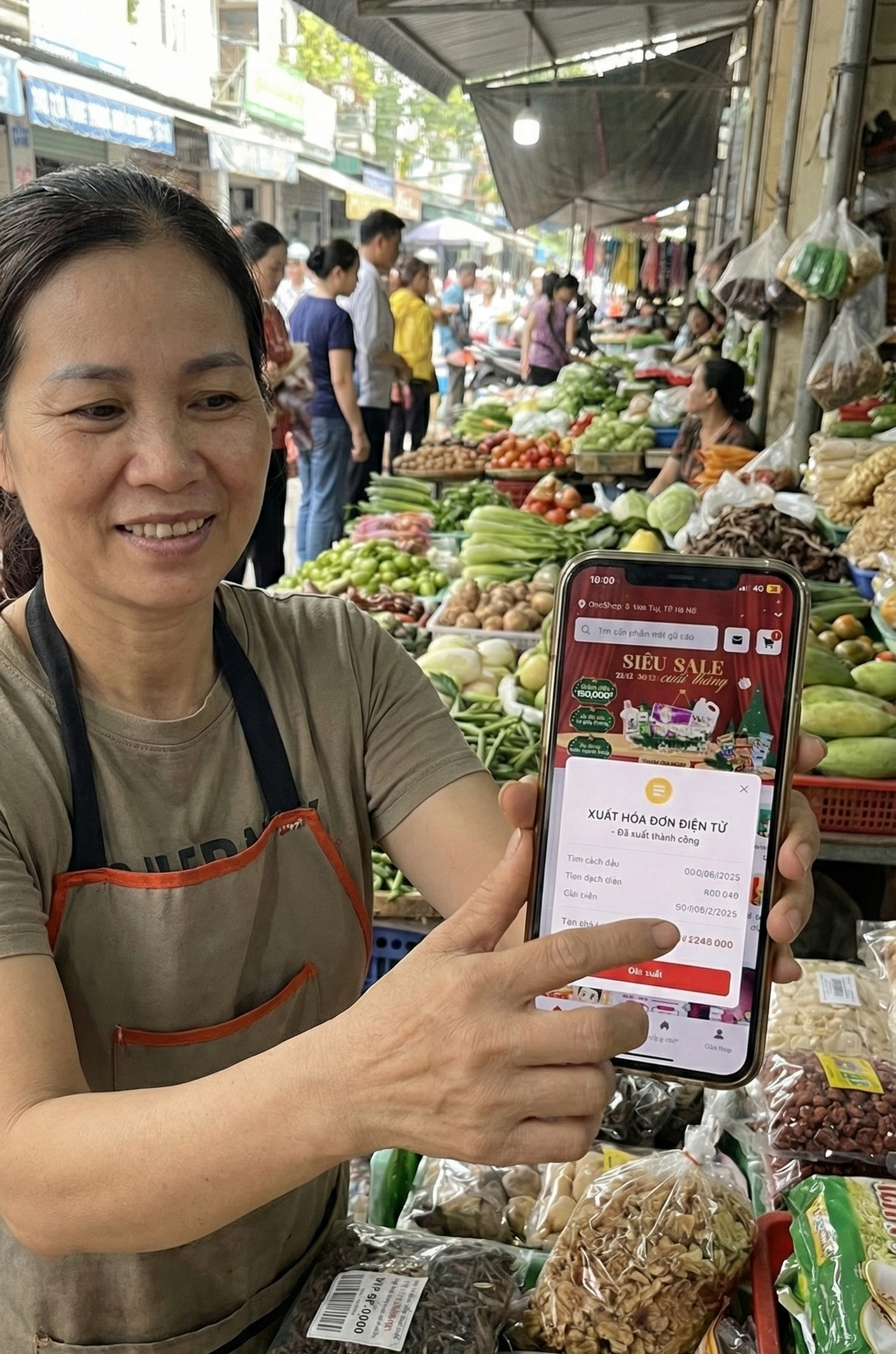 Phần mềm xuất hóa đơn điện tử kết nối trực tiếp với cơ quan thuế rẻ nhất, dễ dùng, tiện lợi bằng điện thoại OneShop