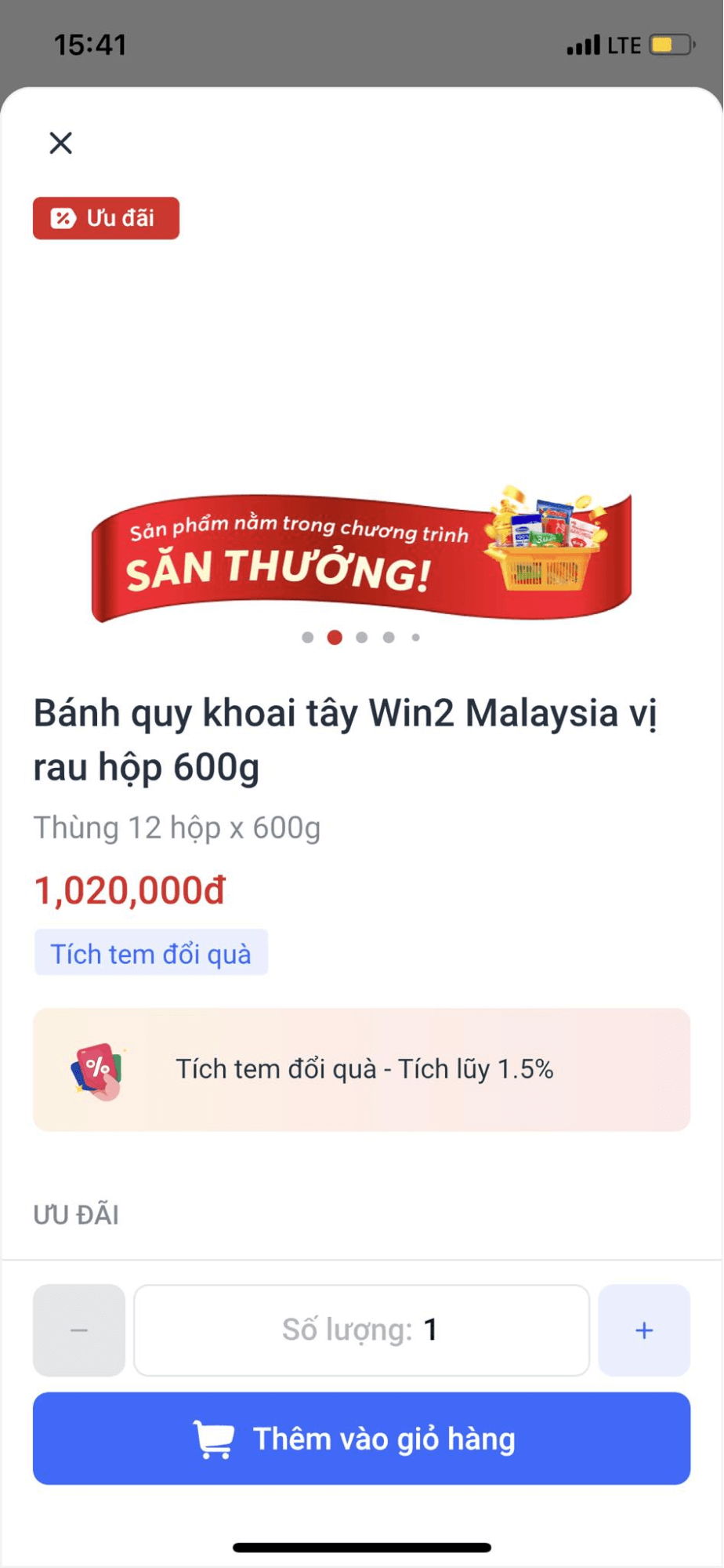 Hướng dẫn cách đặt bánh khoai tây Win Win trên app VinShop siêu đơn giản 5