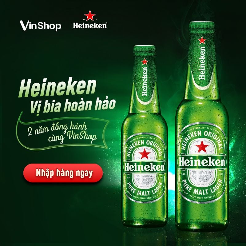 Giá những loại bia Heineken khi nhập bên trên phần mềm VinShop cực kỳ phù hợp lý