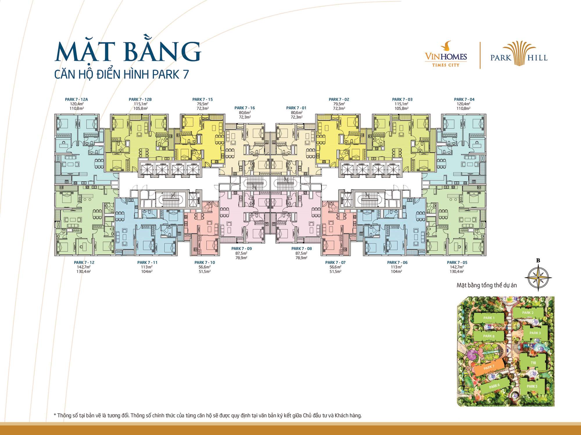 Mặt bằng tòa P7, phân khu Park Hill Times City 