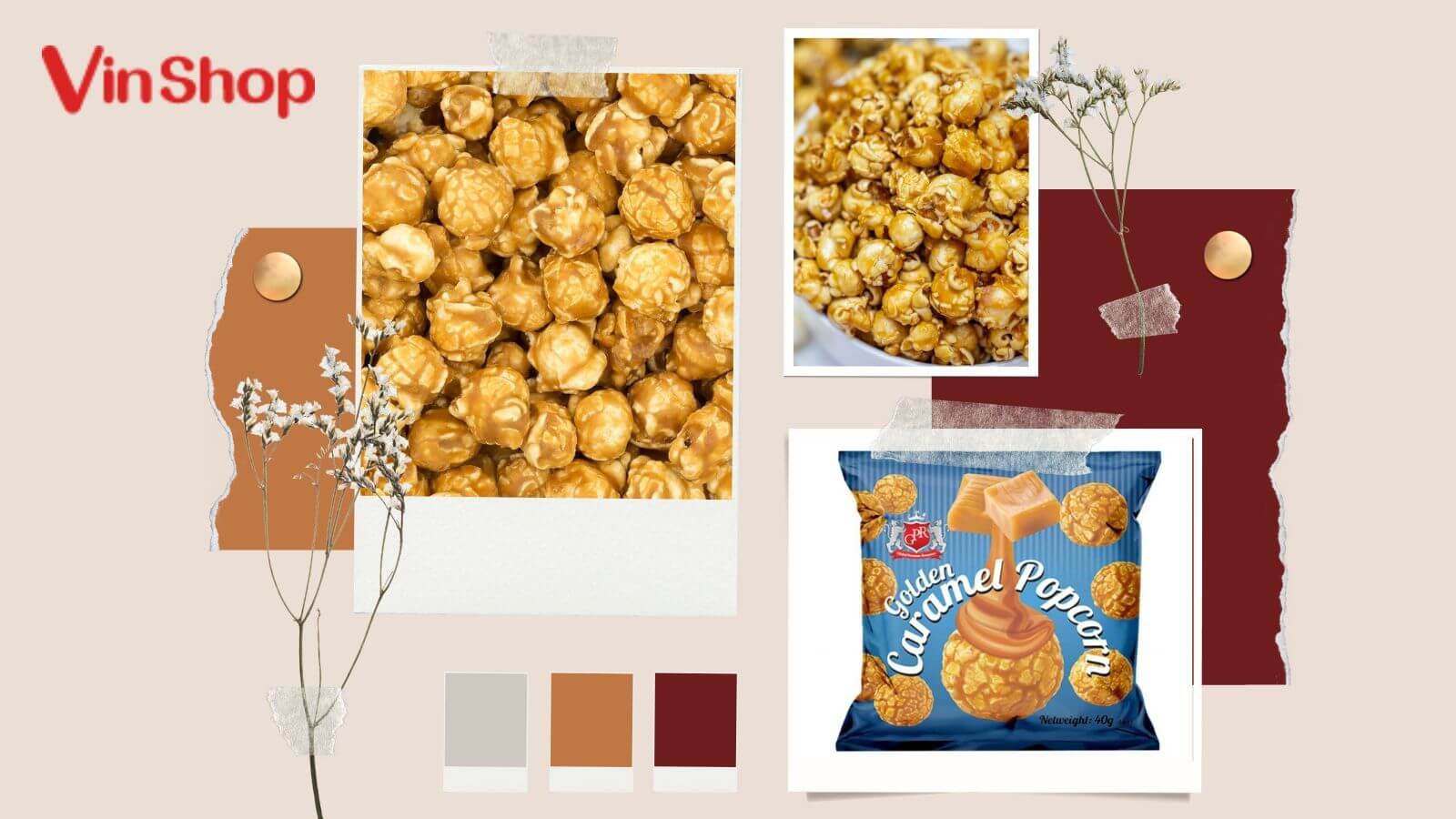 Bắp rang vị caramel GPR ngon bá cháy, ăn mê ngay