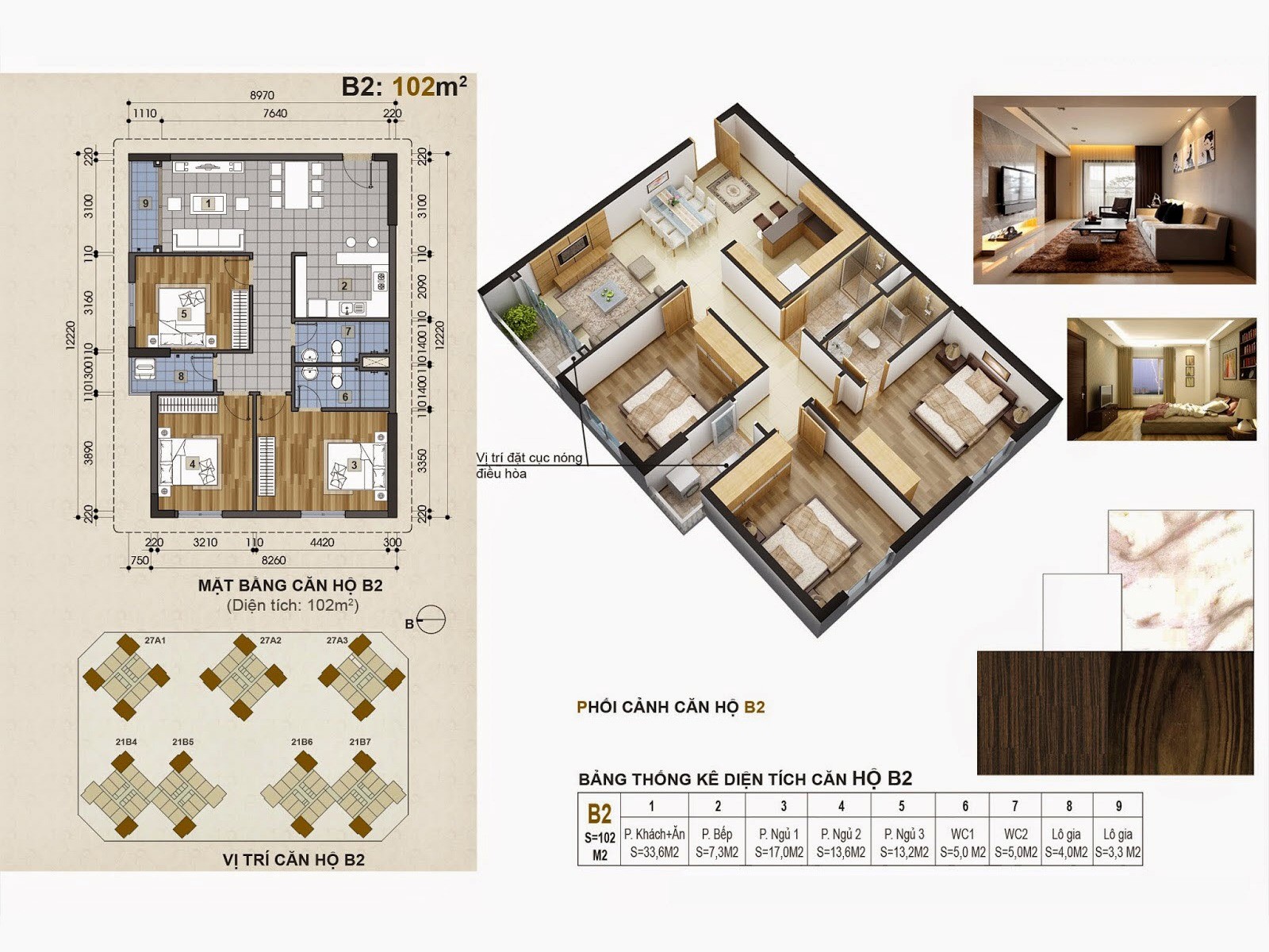 Top 12 mẫu thiết kế căn hộ 3 phòng ngủ đẹp, hiện đại - KIM